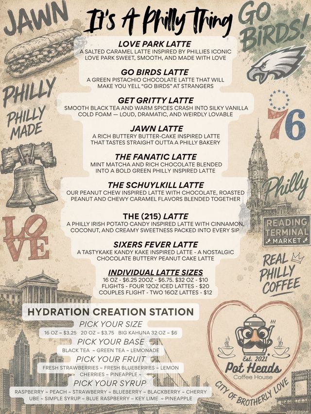 Pot Heads Coffee House - Menu